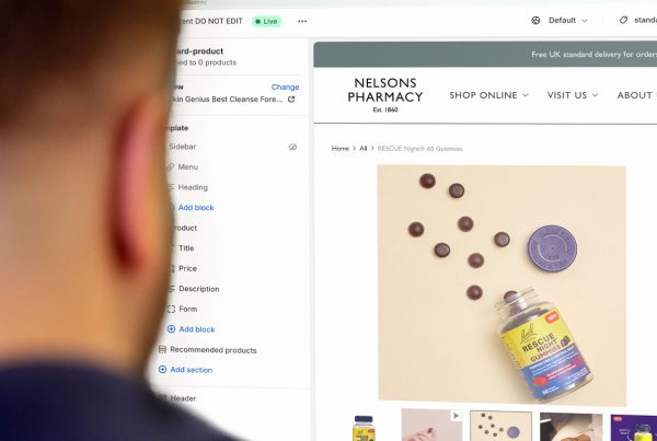 Nelsons Pharmacy Ecommerce platform image